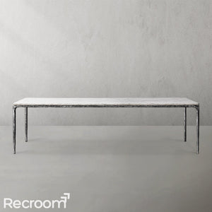 Thaddeo Marble Rectangular Dining Table - Zonesus