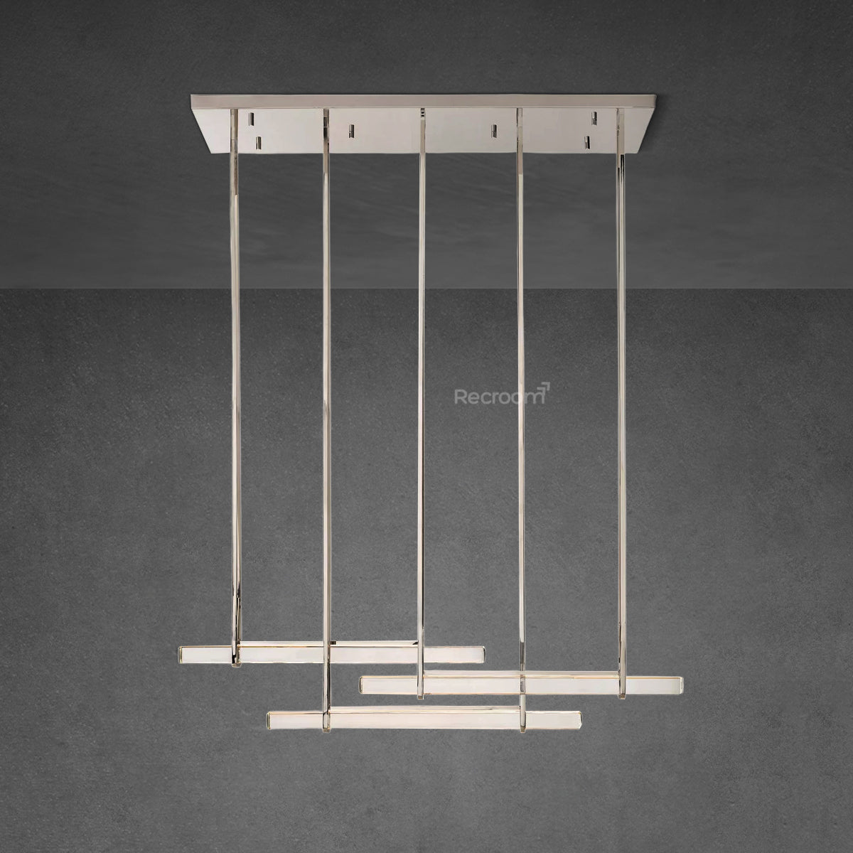 Auduben Crystal Triple Bar Linear Chandelier 60" 72" - Zonesus