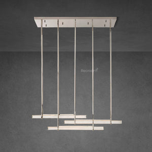 Auduben Crystal Triple Bar Linear Chandelier 60" 72" - Zonesus