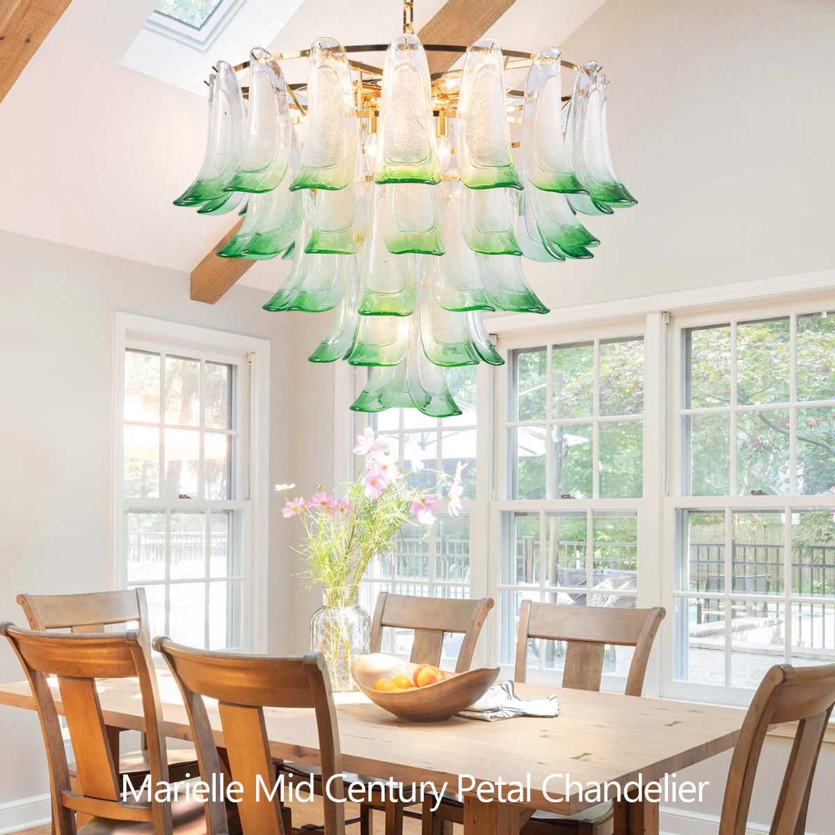 Murano Mid Century Petal Chandelier - Zonesus