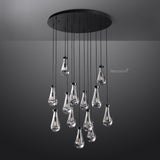 Raindrop Round Chandelier 36" - Zonesus