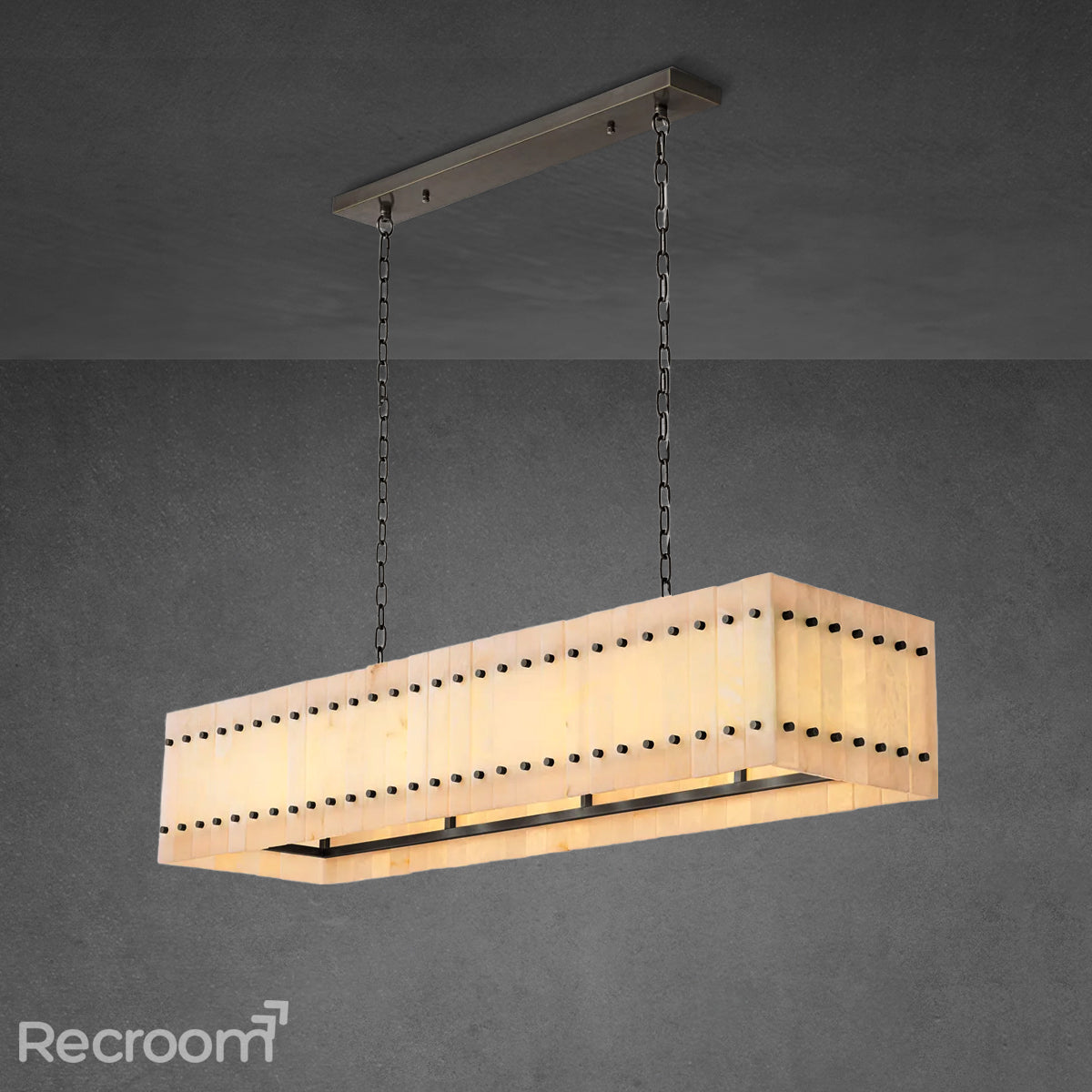 San Marconer Alabaster Linear Chandelier 54'' - Zonesus