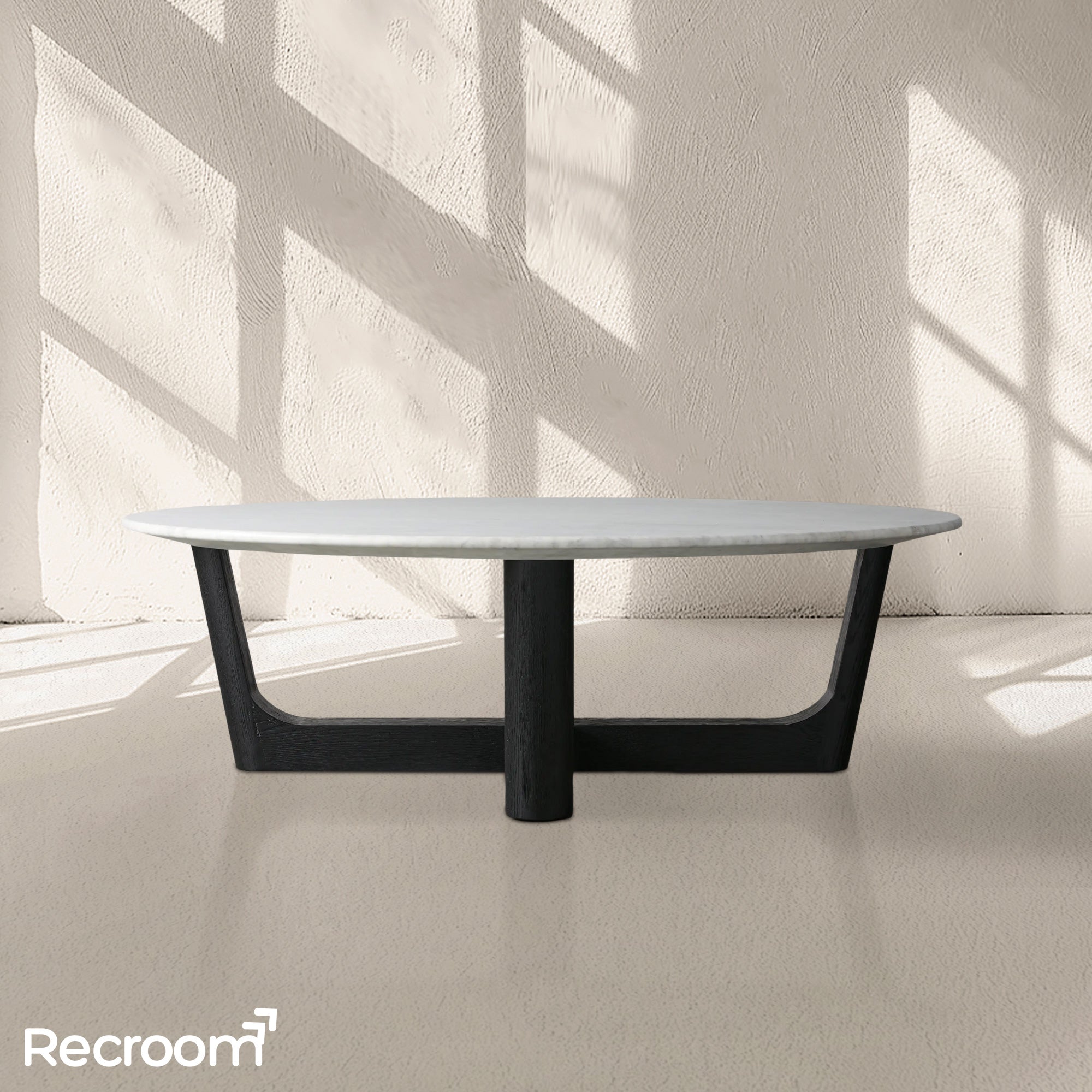 San Germani Round Stone Coffee Table with Rennes Base - Zonesus