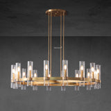 Manory Glass Round Chandelier 48" - Zonesus