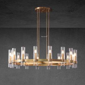 Manory Glass Round Chandelier 48" - Zonesus