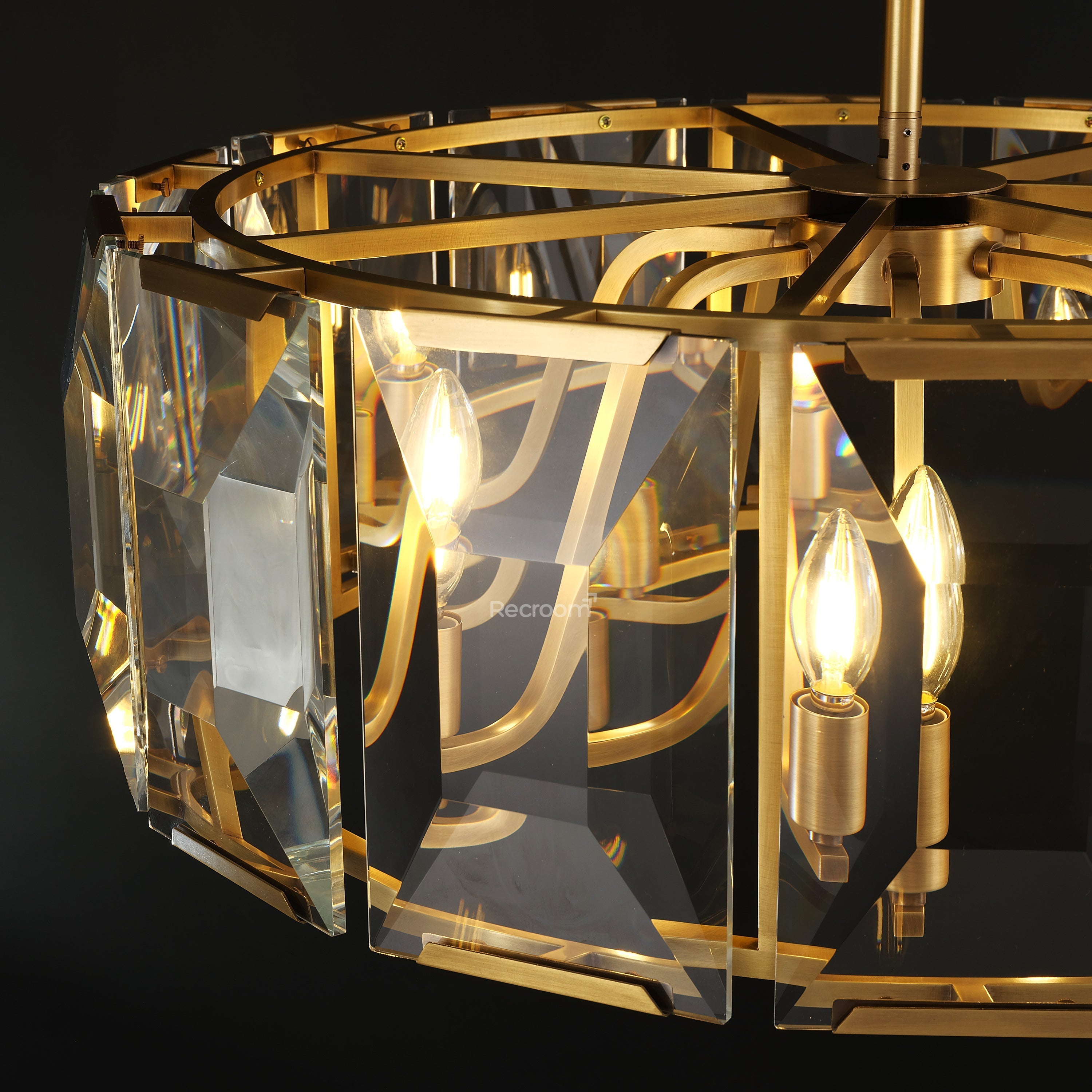 Harllow Multicurve Crystal Round Chandelier 19“ 31” 43“ 60” - Zonesus