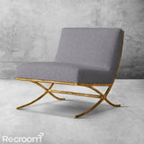 Thaddeo X-base Leather Slipper Chair - Zonesus