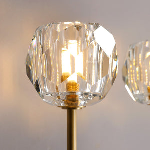 Boulew Crystal Glass Grand Double Sconce 12" - Zonesus