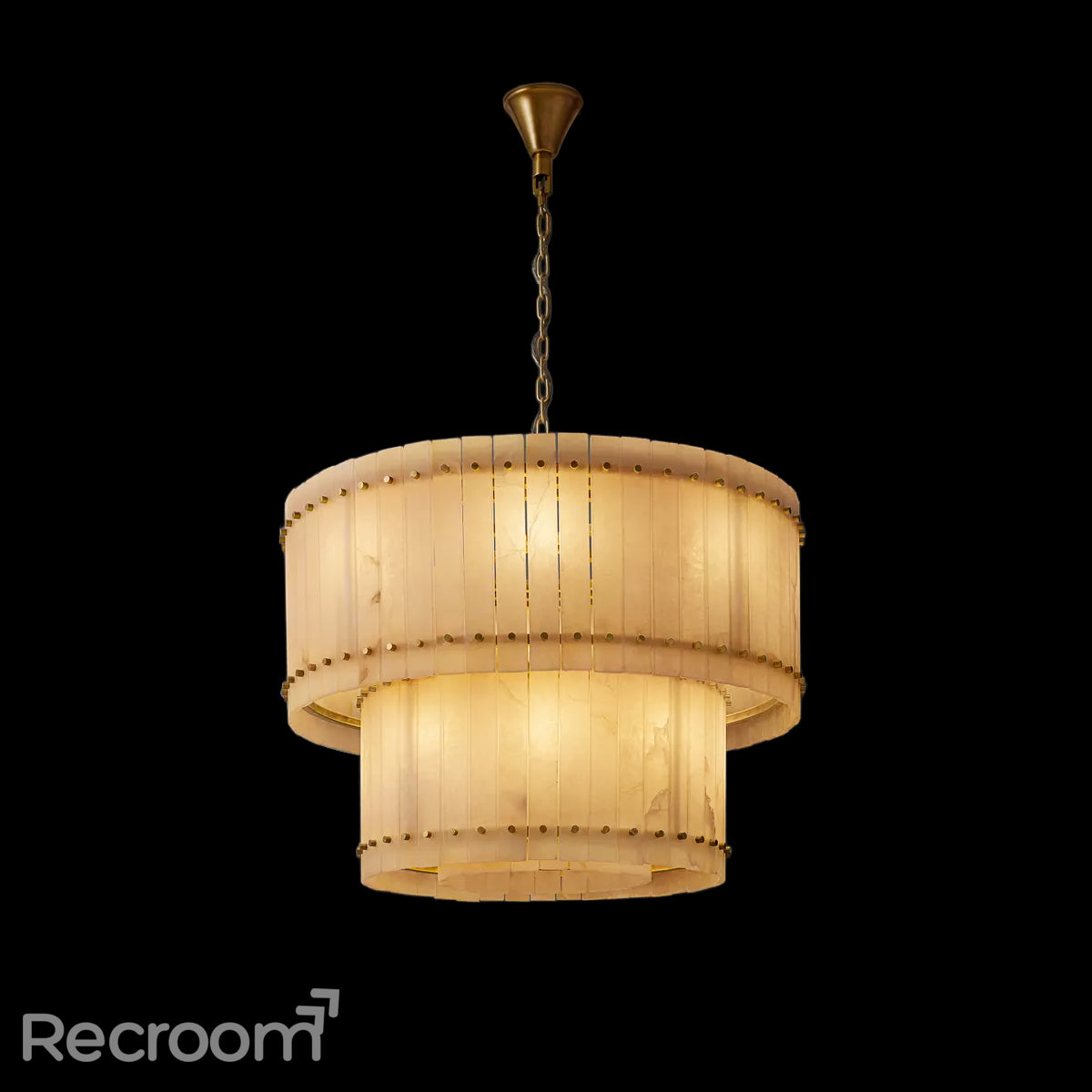 San Marconer Alabaster Round Tiered Chandelier 37" - Zonesus