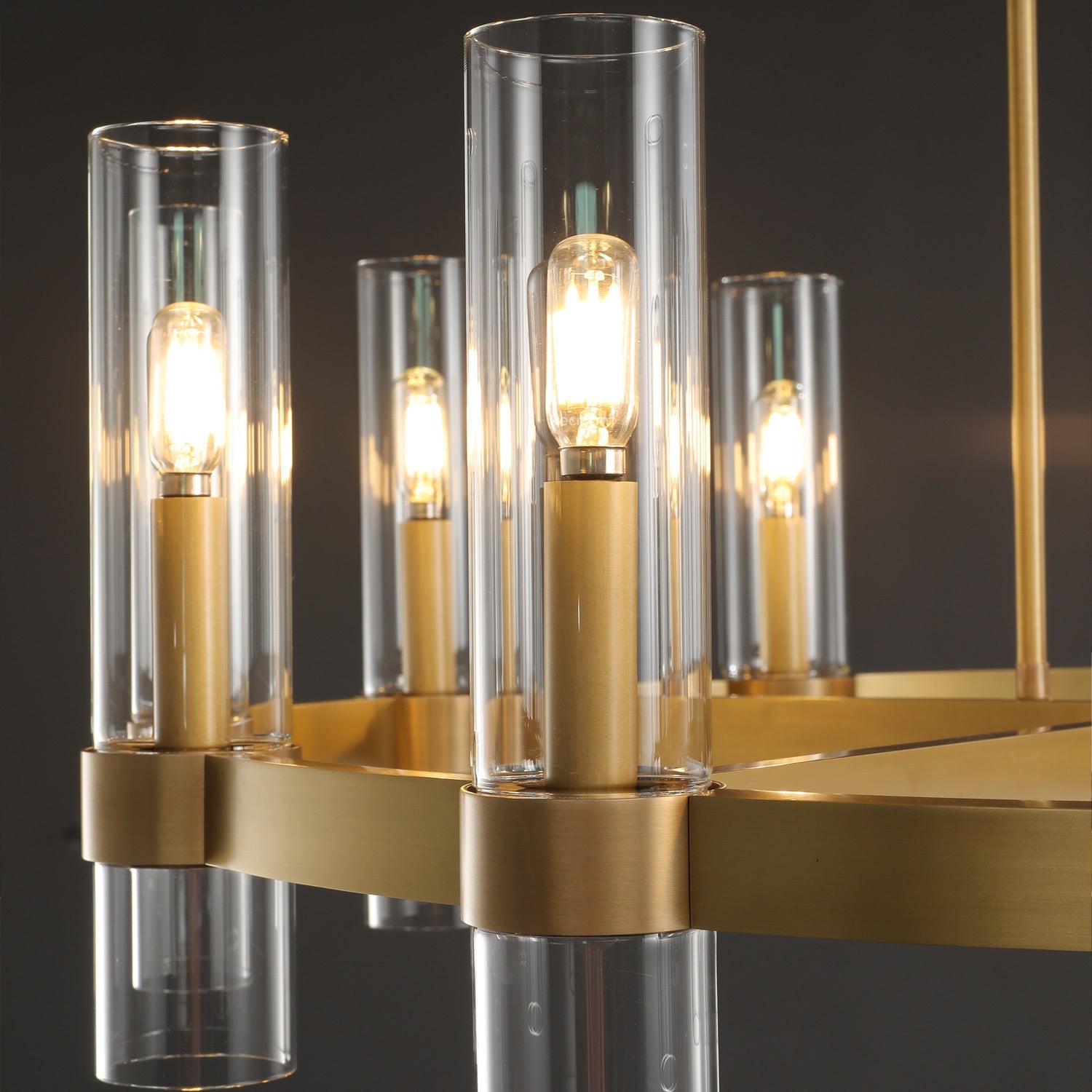 Manory Glass Round Chandelier 36" - Zonesus