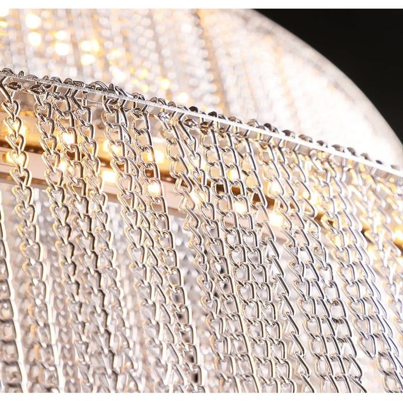 Alisa Luxury Aluminum Chain Tassel Ring Multilayer Chandelier - Zonesus