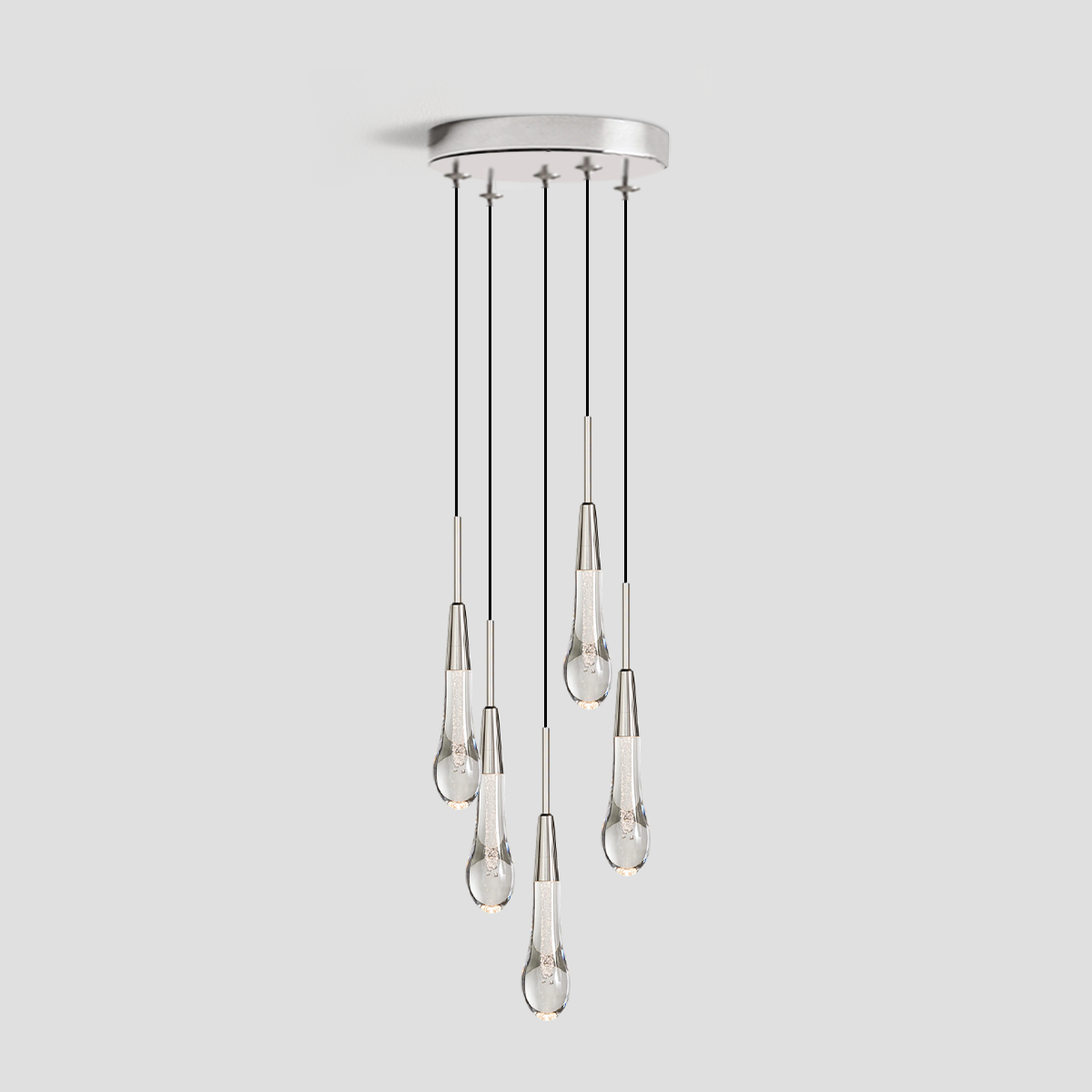 Solitaire Cluster Crystal Pendant 3 Light 5 Light 7Light - Zonesus