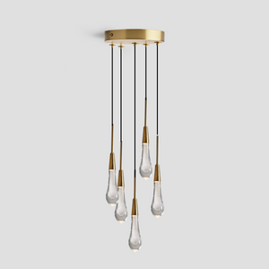 Solitaire Cluster Crystal Pendant 3 Light 5 Light 7Light - Zonesus