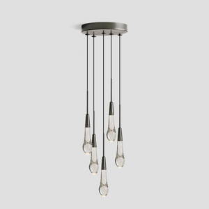 Solitaire Cluster Crystal Pendant 3 Light 5 Light 7Light - Zonesus