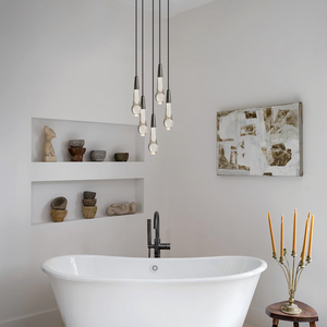 Solitaire Cluster Crystal Pendant 3 Light 5 Light 7Light - Zonesus