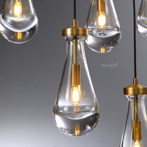 Raindrop Round Chandelier 36" - Zonesus