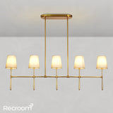 Art Fabric Lamp Shade Rhodes Linear Chandelier - Zonesus