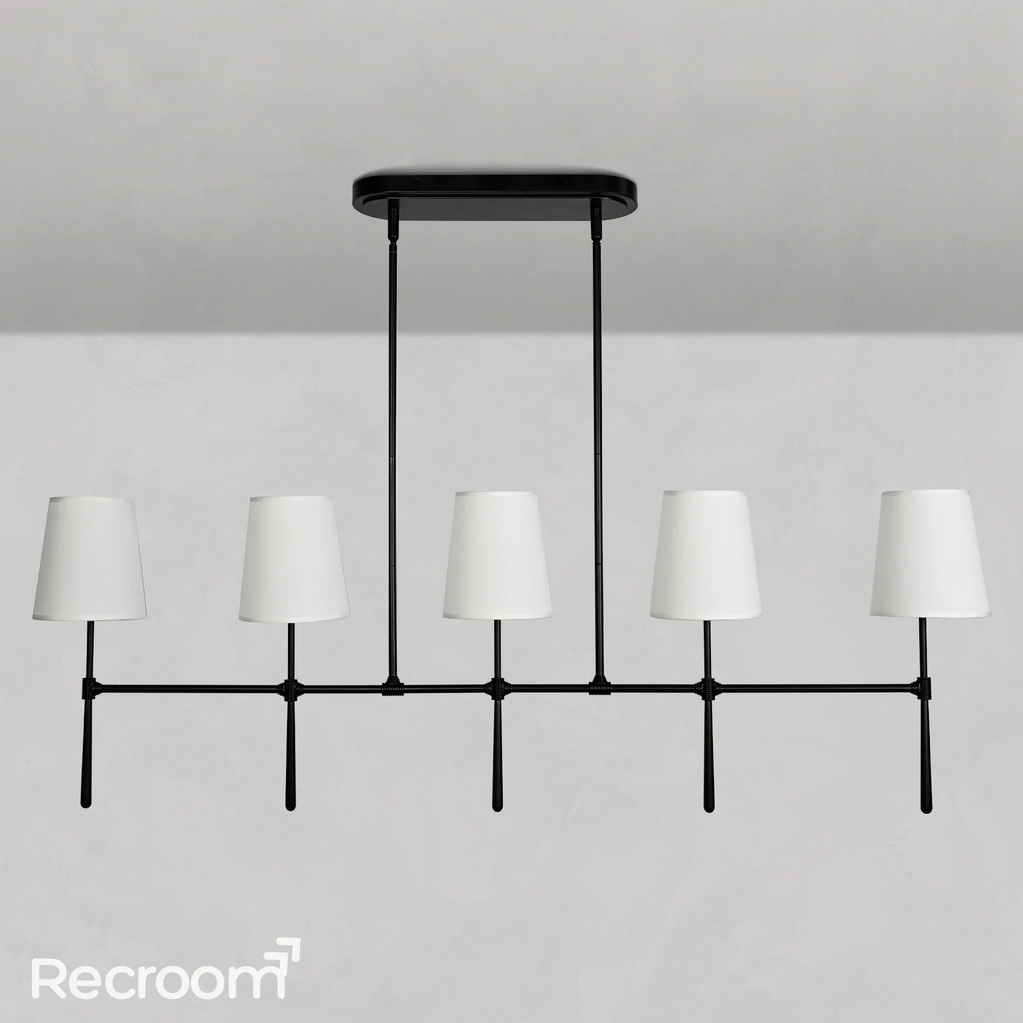 Art Fabric Lamp Shade Rhodes Linear Chandelier - Zonesus