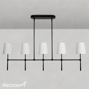 Art Fabric Lamp Shade Rhodes Linear Chandelier - Zonesus