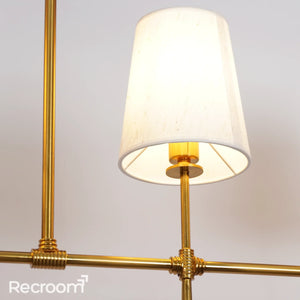 Art Fabric Lamp Shade Rhodes Linear Chandelier - Zonesus
