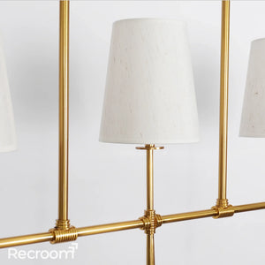 Art Fabric Lamp Shade Rhodes Linear Chandelier - Zonesus