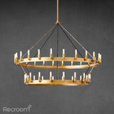 Caminon Vintage Filament Two-Tier Chandelier 50" - Zonesus