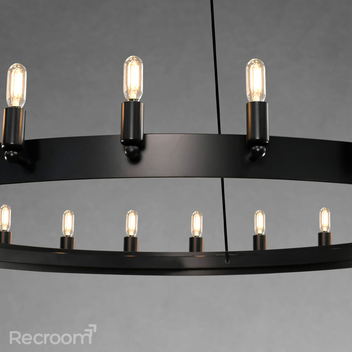 Caminon Vintage Filament Round Chandelier 50" - Zonesus