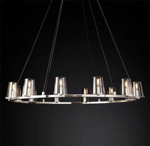 Pauillyc Clear Glass Round Chandelier 36" 48" 60" - Zonesus