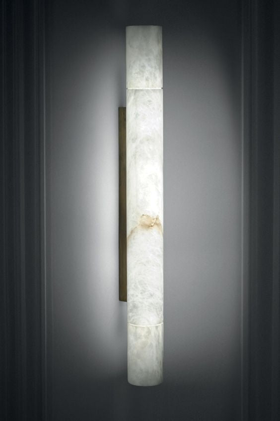 Charlene Marble Long wall sconce 46"H - Zonesus