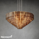 Sirena Clear Glass Round Chandelier 52" - Zonesus