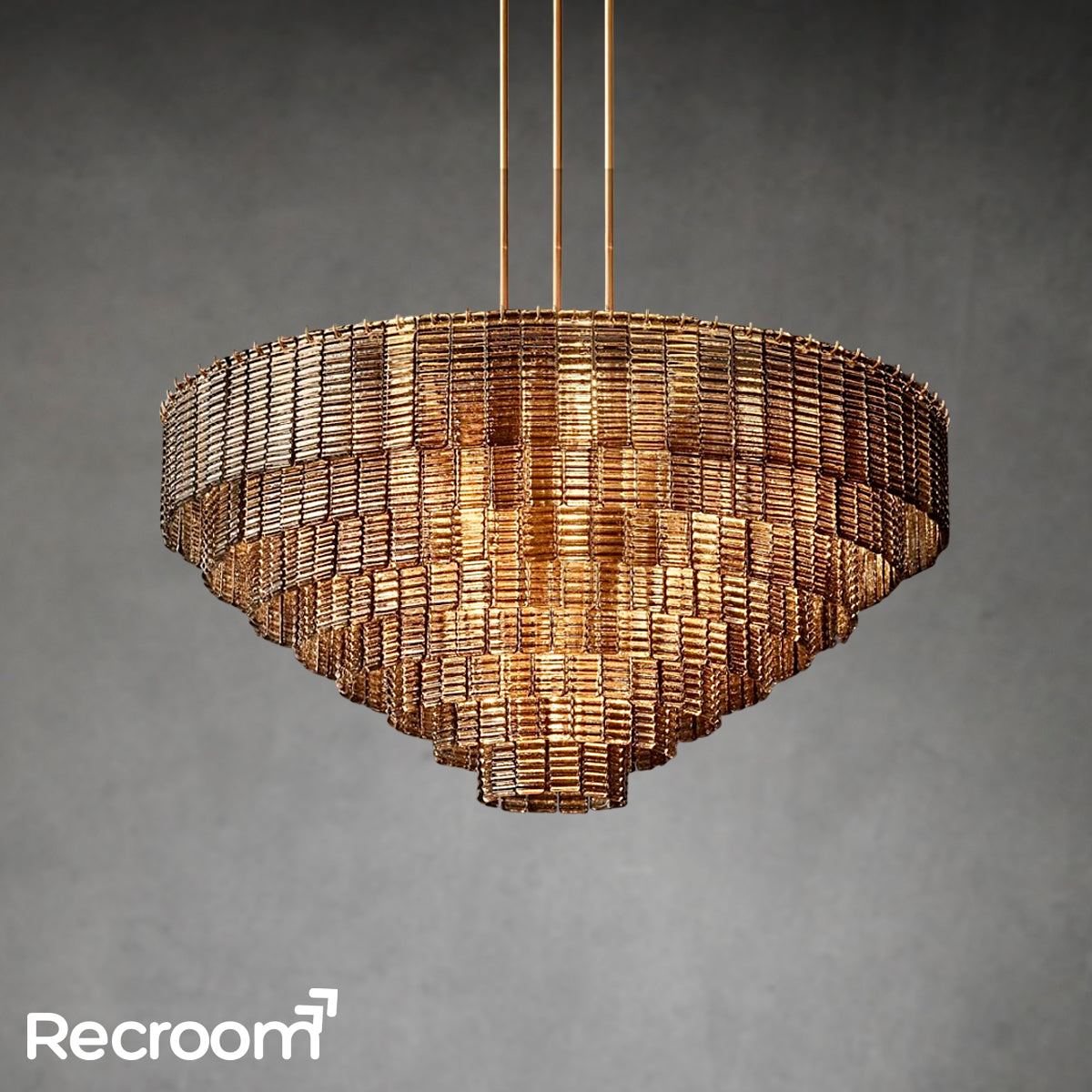 Sirena Clear Glass Round Chandelier 52" - Zonesus