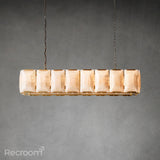Harllow Calcite Rectangular Chandelier 54" - Zonesus