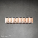 Harllow Calcite Rectangular Chandelier 54" - Zonesus