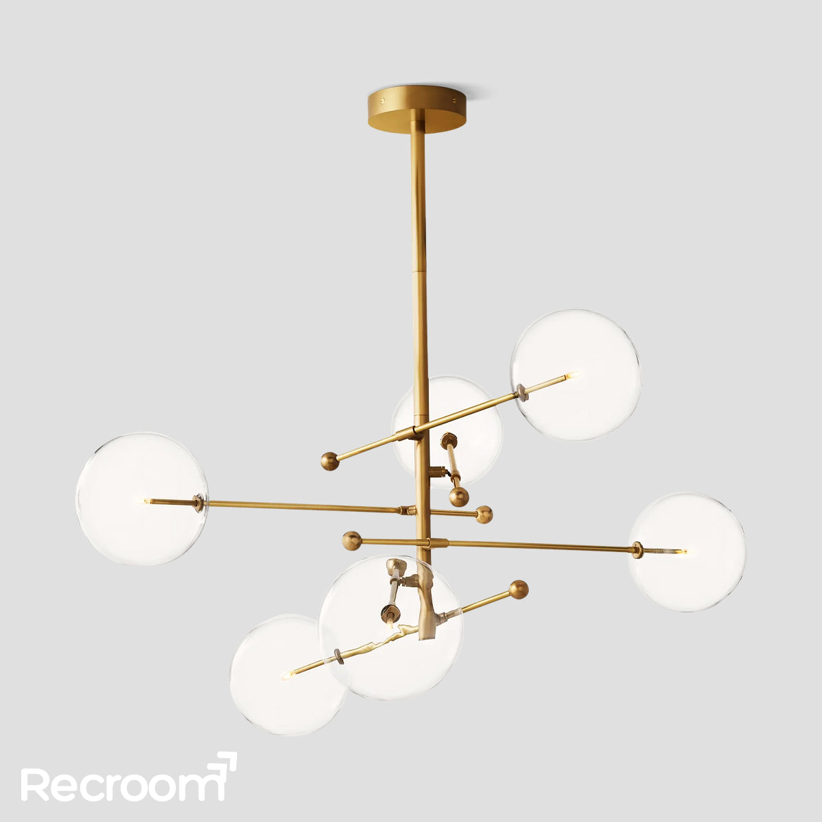 Glass Global Pendant Chandelier 55'' - Zonesus