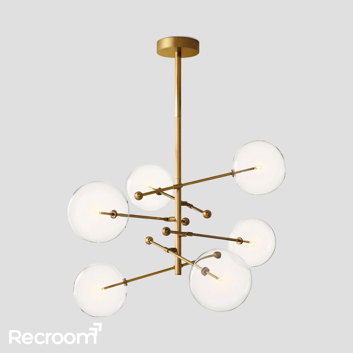 Glass Global Pendant Chandelier 55'' - Zonesus