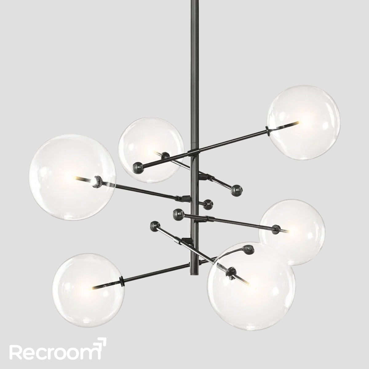 Glass Global Pendant Chandelier 55'' - Zonesus