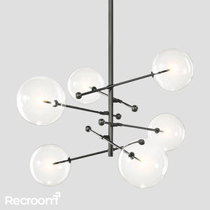 Glass Global Pendant Chandelier 55'' - Zonesus