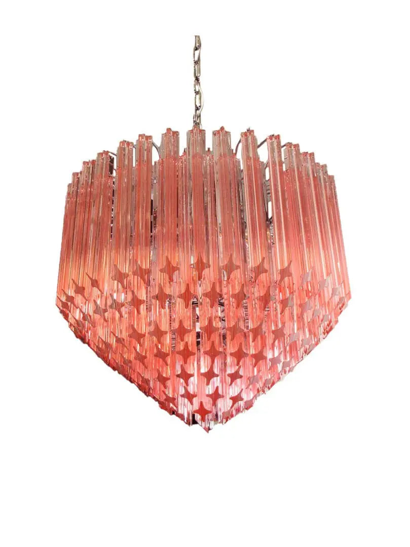 Murano Chandelier – 163 prisms – Pink - Zonesus