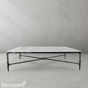 Thaddeo Rectangle Marble Coffee Table - Zonesus