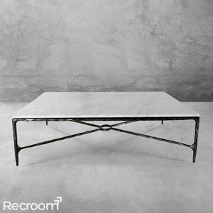 Thaddeo Rectangle Marble Coffee Table - Zonesus