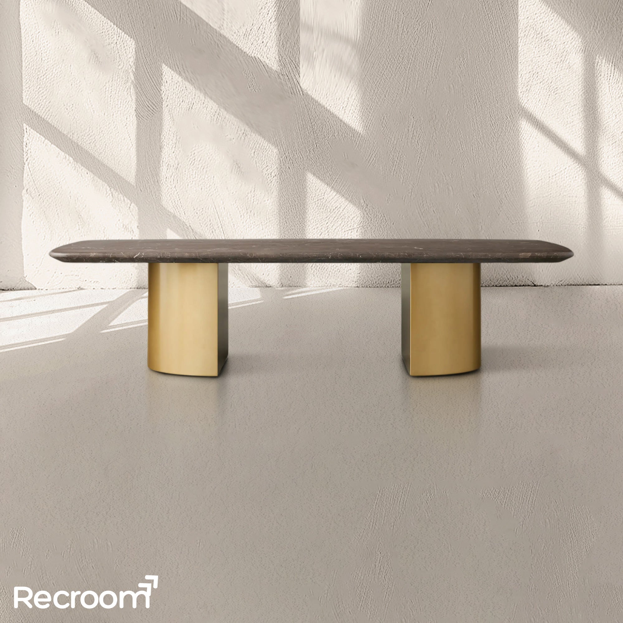 San Germani Coffee Table with Metal Dauphine Base - Zonesus