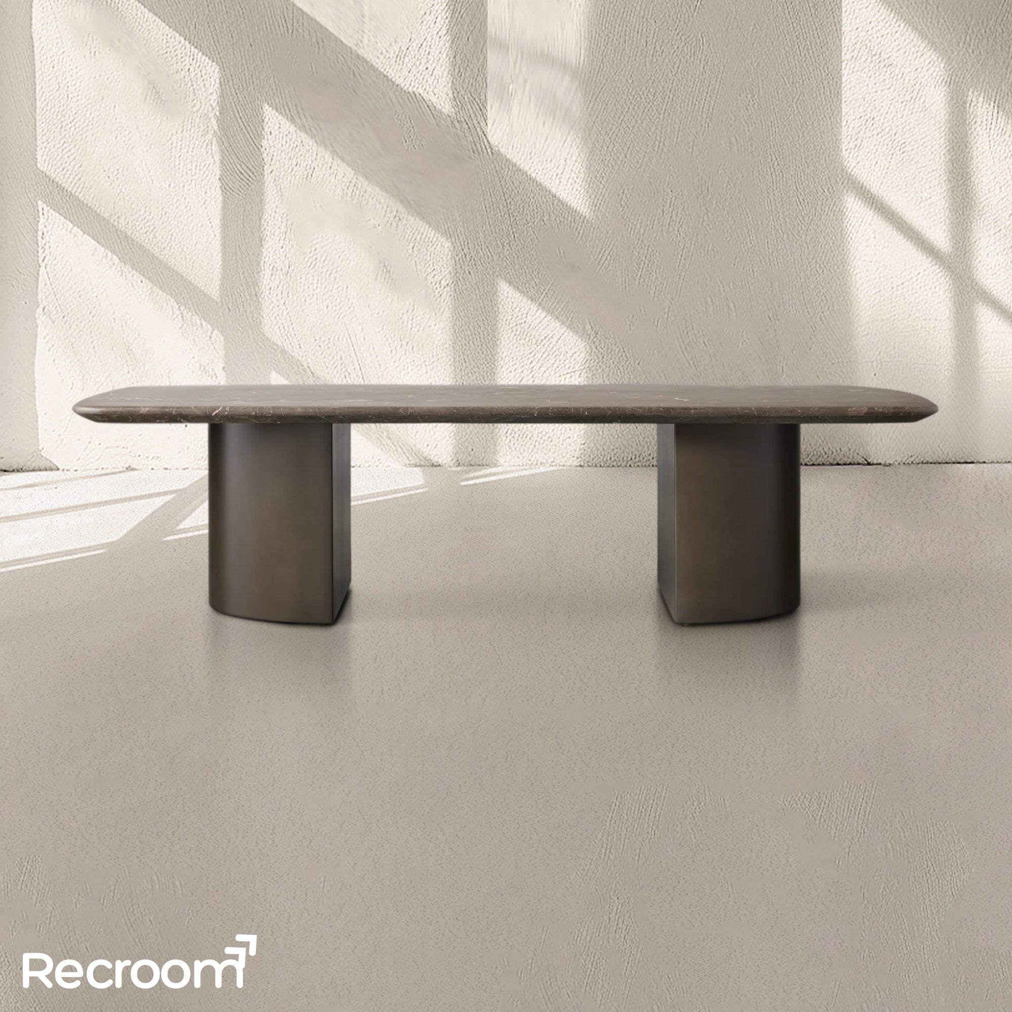 San Germani Coffee Table with Metal Dauphine Base - Zonesus