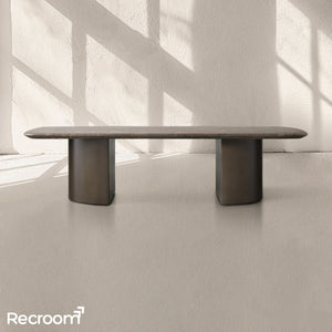 San Germani Coffee Table with Metal Dauphine Base - Zonesus