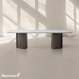 San Germani Coffee Table with Metal Dauphine Base - Zonesus