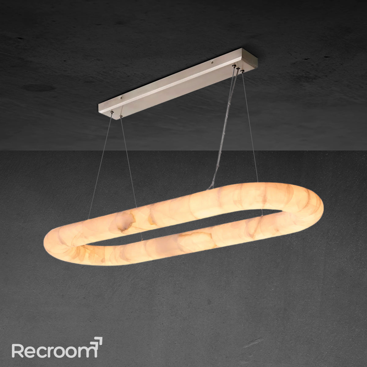Rivager Lisse Oval Chandelier 57" - Zonesus