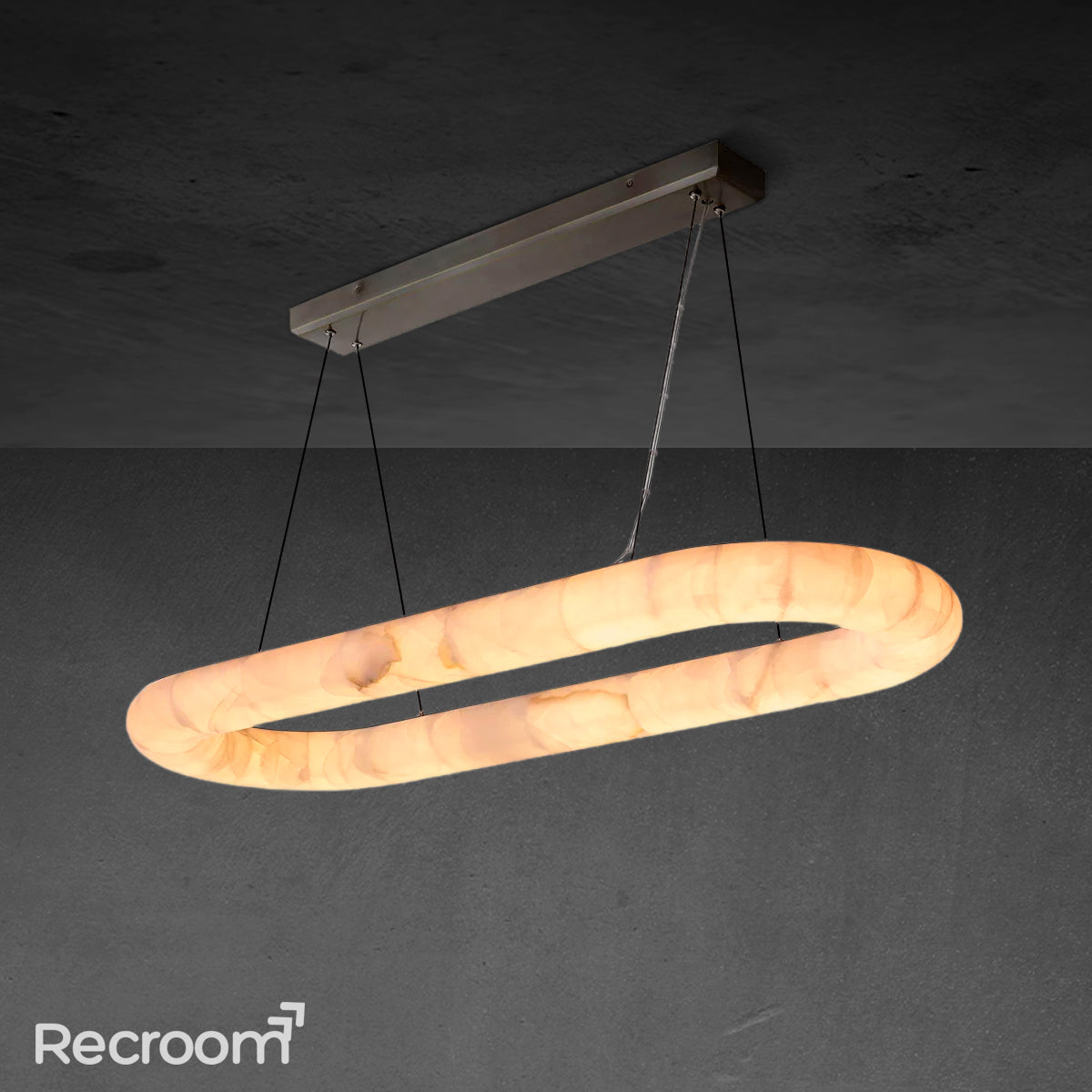 Rivager Lisse Oval Chandelier 57" - Zonesus