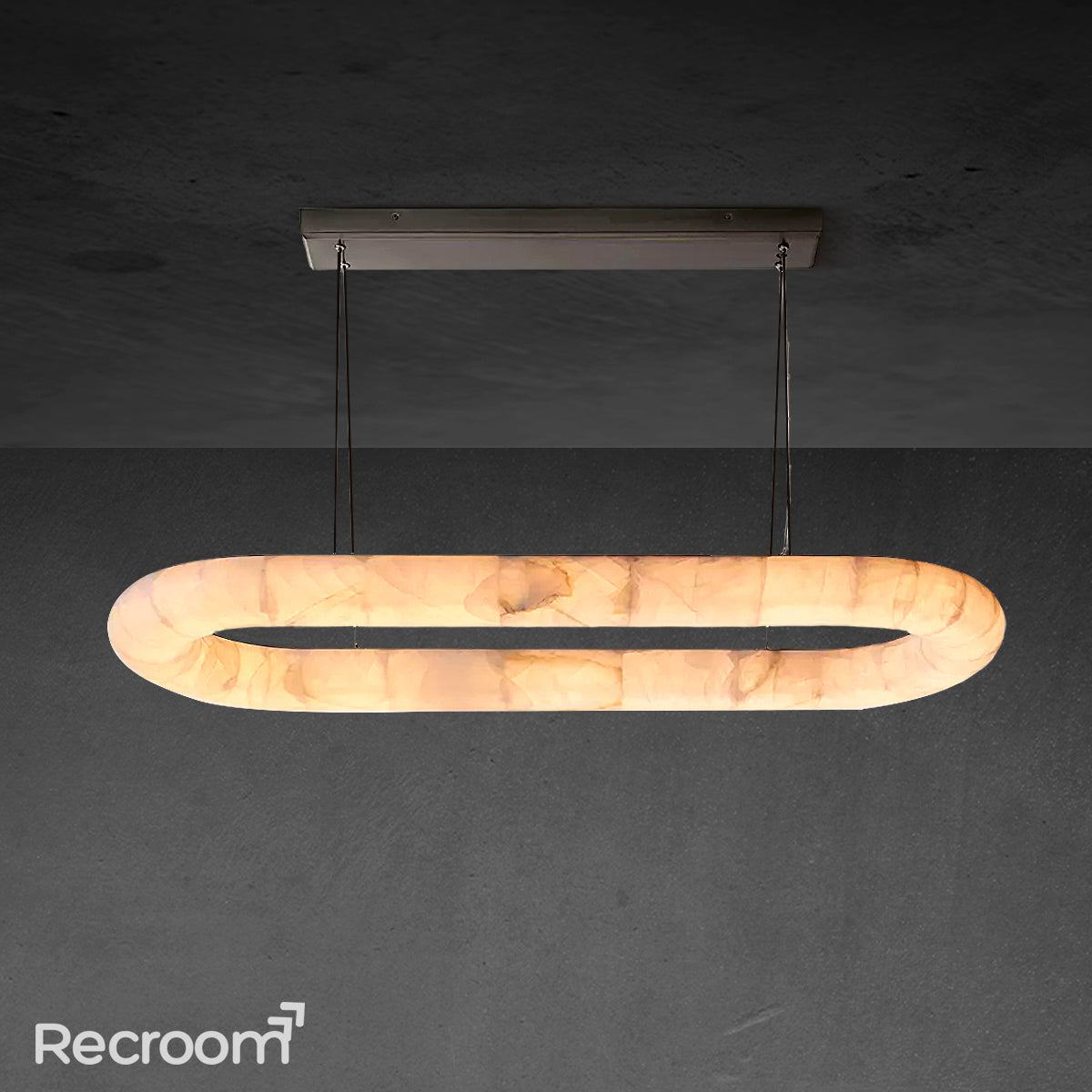 Rivager Lisse Oval Chandelier 57" - Zonesus