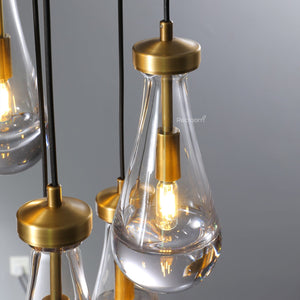 Raindrop Round Chandelier 18" - Zonesus