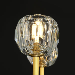 Boulew Crystal Glass Double Linear Chandelier 60" - Zonesus