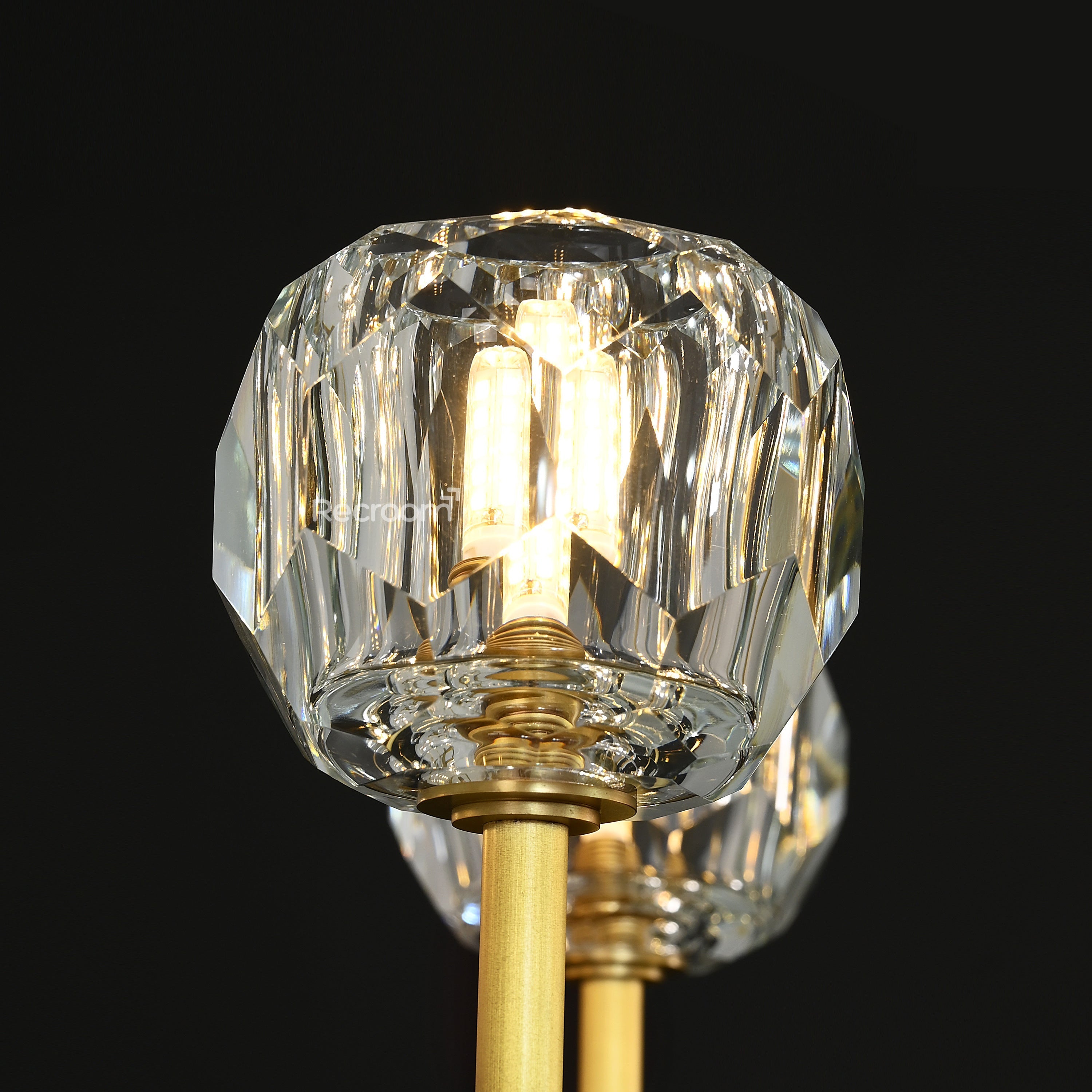 Boulew Crystal Glass Double Linear Chandelier 60" - Zonesus